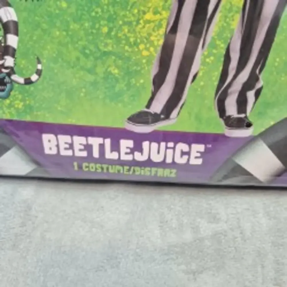 Beetlejuice Child Kids Costume Halloween Cosplay Dress Up NEW Size Large - Picture 6 of 6